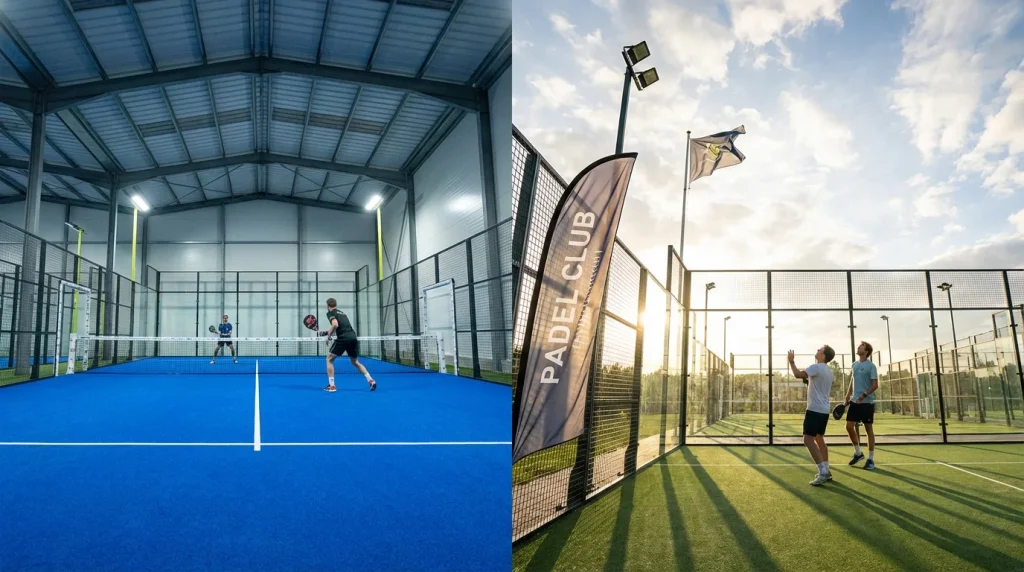 Pista indoor vs outdoor en apuestas de pádel